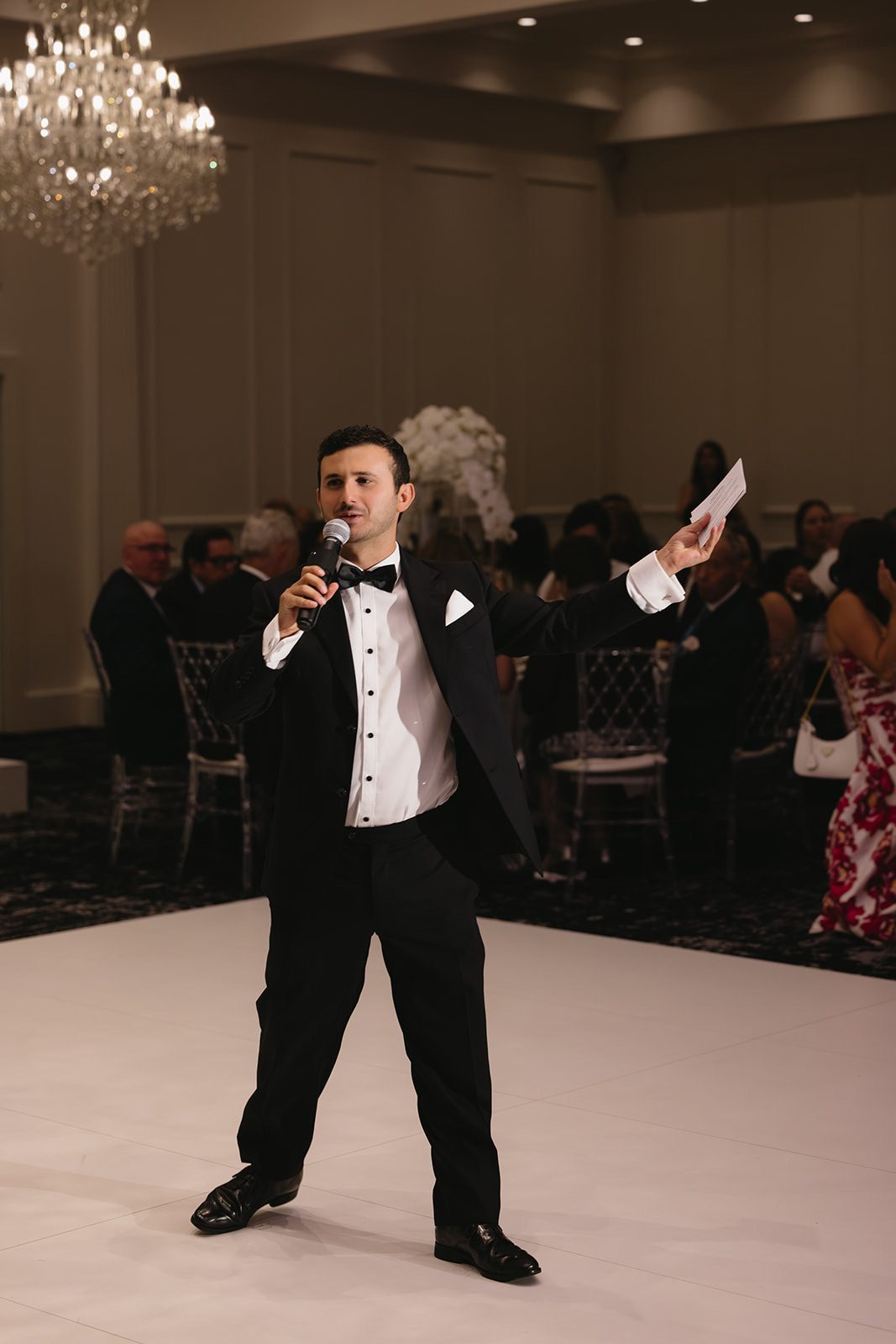 Frank Cimone on the microphone